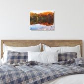 herfst van het marthalerpark en reflecties in vijv canvas afdruk (Insitu (Slaapkamer))