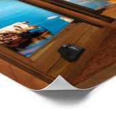 Herfst van het venster van hout - Verlichting Poster (Hoek)