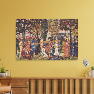 Herfst van Maurice Prendergast, Vintage Fine Art Canvas Afdruk