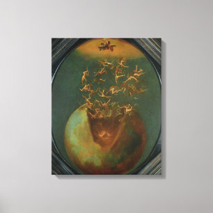 Herfst van Satan en de Rebel Angels uit de hemel Canvas Afdruk