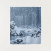 Herfst van zware sneeuw Fusine, Italië Wandkleed (Voorkant)