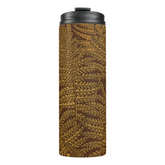 Herfst varen op bruin thermosbeker (Voorkant)