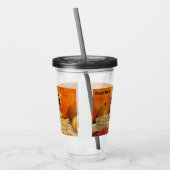 Herfst varkensvlees - Acrylknolpaal met kat Acryl Drinkbeker (Links)