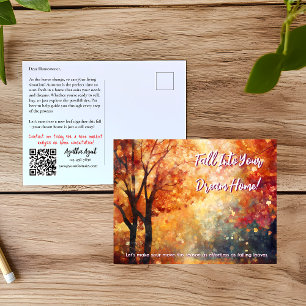 Herfst Vastgoed Marketing voor Nieuwe Klanten Briefkaart