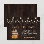 Herfst Ventilatie Wijnloop Wijnland Vineyard Save The Date (Voorkant / Achterkant)