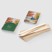 Herfst veranderen van de bladeren bruiloft handwaaier (Niet-gemonteerd)