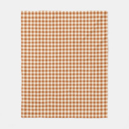 Herfst Verbrand Oranje Gingham Patroon Herfst Plai Fleece Deken