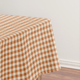 Herfst Verbrand Oranje Gingham Patroon Herfst Plai Tafelkleed