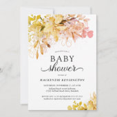 Herfst verbrand Oranje terracotta botanisch Baby s Kaart (Voorkant)