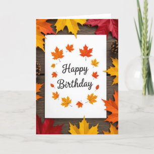 Herfst Verjaardag Kaart, Herfst Verjaardag, Herfst Feestdagen Kaart