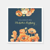 Herfst Verjaardag Party Herfst Fete Sinaasappel Bl Servet (Voorkant)