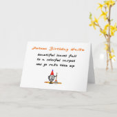 Herfst Verjaardags Haiku Een Grappig Verjaardagsge Kaart (Gele Bloem)