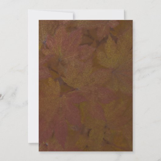 Herfst Verkleurde Maple trouwt op datum opslaan Save The Date (Achterkant)