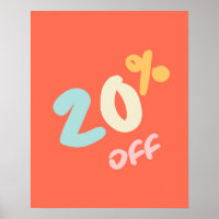 Herfst Verkoopteken, Winkel Signage, 20% korting