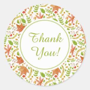 Herfst verlaat bruiloft vrijgezellenfeest rond gun ronde sticker