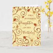 herfst verlaat dochter verjaardag kaart (Gele Bloem)