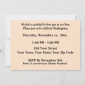 Herfst verlaat feestuitnodiging kaart (Achterkant)