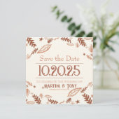 Herfst verlaat Herfst Save the Date (Staand voorkant)