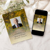 Herfst verlaat Lane Viering van het leven begrafen Kaart