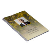 Herfst verlaat Lane Viering van het leven begrafen Notitieboek (Rechterzijde)