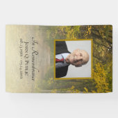 Herfst verlaat Lane Viering van het leven begrafen Spandoek (Horizontaal)