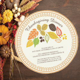 Herfst Verlaat najaar Thanksgiving Invitaties Kaart
