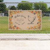Herfst verlaat Rustic Script boerderij Banner (Insitu)