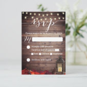 Herfst Verlaat Rustieke Lantaarn Fall Wedding RSVP (Staand voorkant)