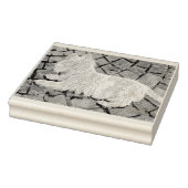 Herfst verlaat Westie op patio Rubberstempel (Stempel)