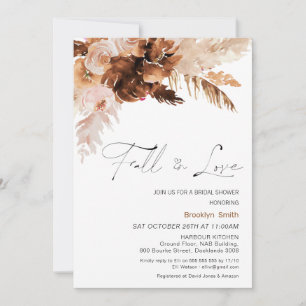 Herfst Verliefd Florale Bruiloft Borrel Kaart