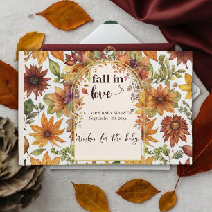 Herfst verliefd op Baby herfstbladeren douche Gastenboek