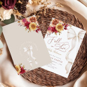 Herfst verliefd op Baby shower Kaart