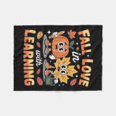 Herfst Verliefd Op Het Leren Van De Herfstpompoenl Fleece Deken (Voorkant (Horizontaal))