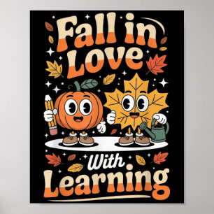 Herfst Verliefd Op Het Leren Van De Herfstpompoenl Poster