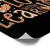 Herfst verliefd op lerares herfstpompoen poster (Hoek)