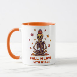 Herfst verliefd op schedels - Cozy Chaos Skeleton Mok