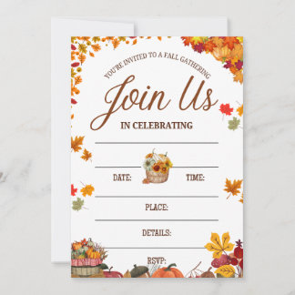 Herfst Verzamelingsfeest Ontwerp Kaart