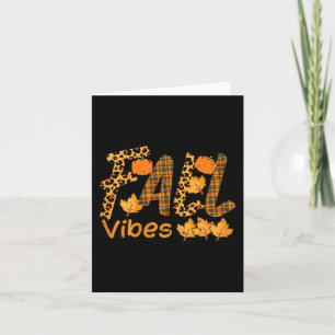 Herfst Vibe Autumn Thanksgiving Vrouwen Kaart