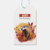 Herfst vibes Badger - Verjaardagsfeestje - Cadeaulabel (Voorkant)