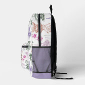 Herfst  Vibes Botanicals Aangepaste naam Bedrukte Rugzak (Rechts)