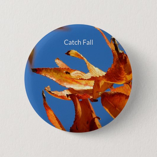 Herfst Vibes Button – Autumn Leaves Design (Voorkant)