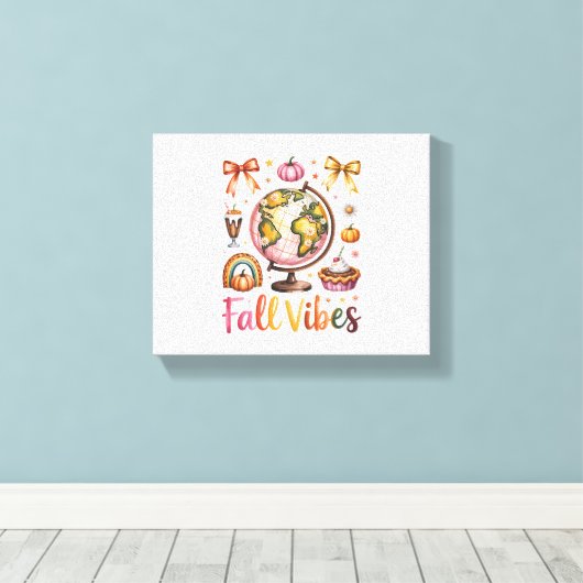 Herfst Vibes Canvas Afdruk (Insitu (Houten vloer))