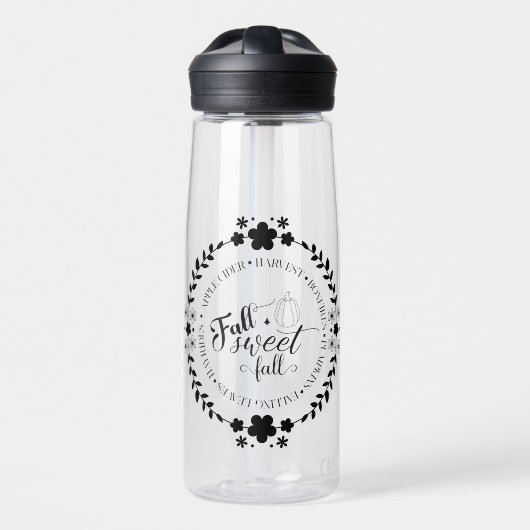 Herfst Vibes Clear Water Fles (Voorkant)