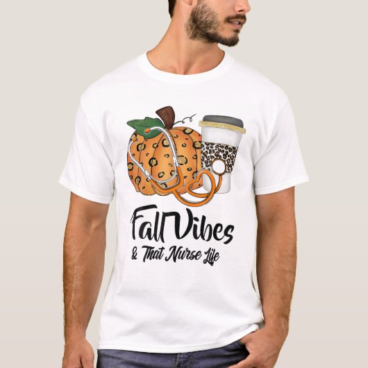 Herfst Vibes dat het leven zurse Herfst seizoensge T-shirt (Voorkant)