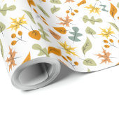 Herfst Vibes Decoratieve Patroon Cadeaupapier (Rol Hoek)