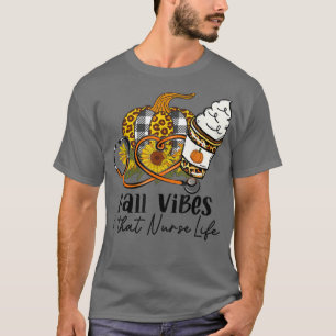 Herfst Vibes & Die Zurse Life Leopard Pumpkin Spic T-shirt