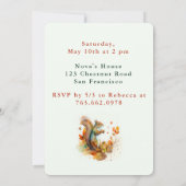 Herfst vibes Eekhoorn - Verjaardagsuitnodiging Kaa Kaart (Achterkant)