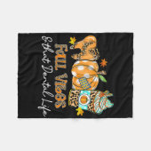Herfst vibes en dat tandheelkundige leven tand pom fleece deken (Voorkant (Horizontaal))