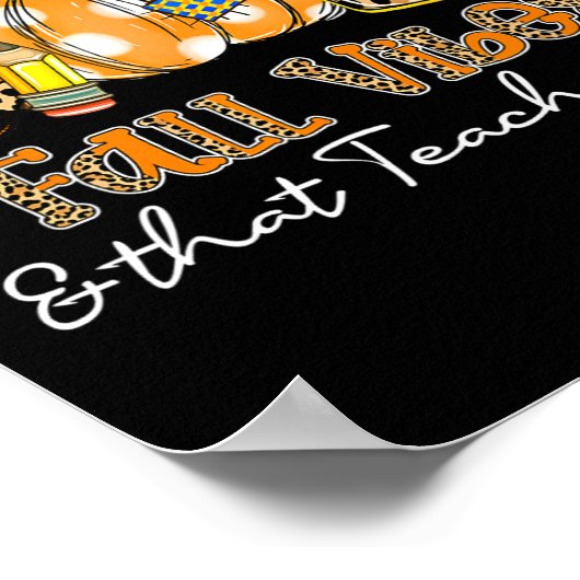 Herfst Vibes en die lerarenleven Apple Pencil Pump Poster (Hoek)