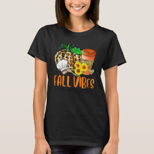 Herfst Vibes en die Lunch Lady Life Bedankt T-shirt